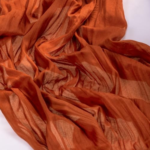 Fall Table Runner Terracotta Cheesecloth Table Runner for Thanksgiving 10ft - Image 5