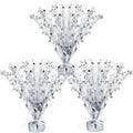 Crowye 3 Pieces Metallic Foil Spray Centerpiece Birthday Table Decoration Star Burst Centerpieces Graduation Table Decor for Birthday 2026 Party Holiday(Silver) by Crowye