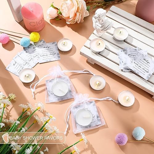Geosar 50 Sets Baby Shower Party Favors,White Silver - Image 3