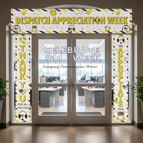 Smoothnovelty 3 Pcs Gold 911 Dispatchers Week Banner - Image 6