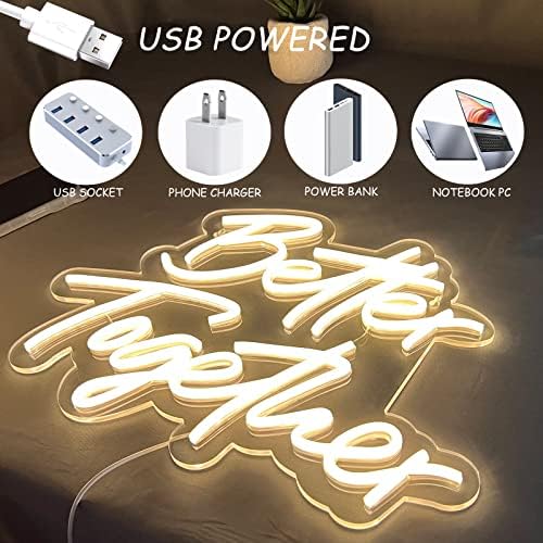 Better Together Neon Sign Warm White Wedding Led Neon Light Signs - Image 3