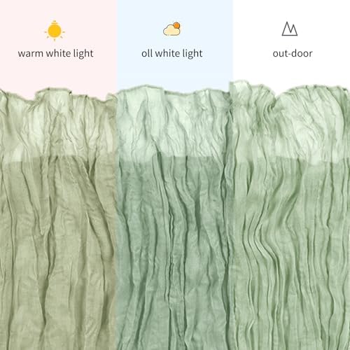 3 Pack Sage Green Cheesecloth Table Runner, 17 x 108 inch, Semi Sheer Boho Cheese Cloth Fabric Table Runner Bulk for Wedding, Birthday, Party, Holiday, Home Decor (Sage Green) - Image 7