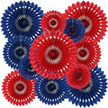 BEISHIDA Honeycomb Round Paper Fans Navy Blue Red Hanging Party Decoration by Beishida