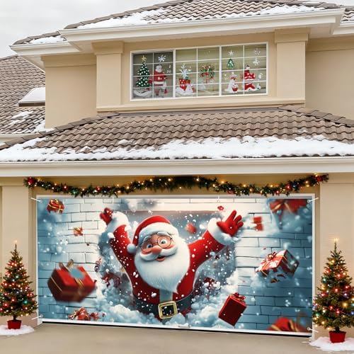 6 x 13 ft Halloween Garage Door Decorations Halloween decorations Witch Door Cover, Hanging Banner, Cauldron Backdrop Mural for Home, Outdoor, Indoor, Spooky Party, Wall, Window (White Wall-2, 6 x 13 ft) - Image 4