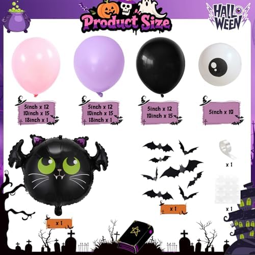 Pink Purple Halloween Balloon Arch Kit, Spooky One Birthday Decorations - Image 2