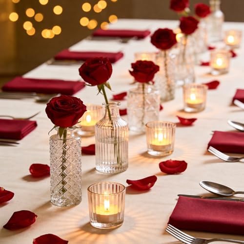UPBUD Clear Glass Bud Vases Set of 36, Mini Flower Vase for Centerpieces - Image 5