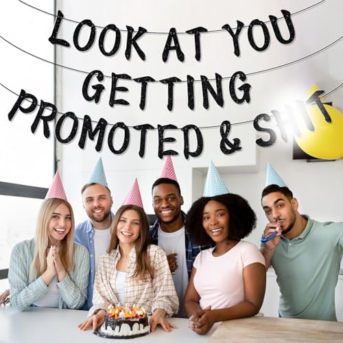 Look at You Getting Promoted Banner, Promotion Party Decorations - Image 4