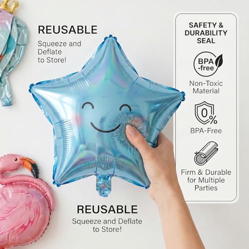 91 PCS "Hello Summer" Foil Balloon Decoration Kit, Tropical Summer Party with Flamingo Bee Butterfly Avocado Mylar Balloons All-in-One Set, Rainbow Letter for Pool Party, Beach Party, Summer Decor - Image 3