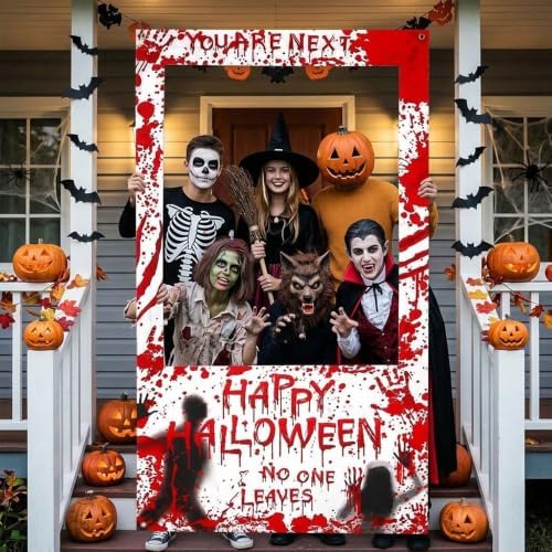 Halloween Photo Booth Props Frame 35 x 69 Large Halloween Picture Backdrop - Image 5