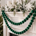 Canlierr 2 Pcs 6.5ft Christmas Velvet Ball Garland Mantle Decorations 60mm by Canlierr