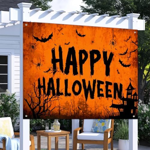 BlissYard Halloween Photo Backdrop Haunted House Moon Scene 8x6ft - Image 5