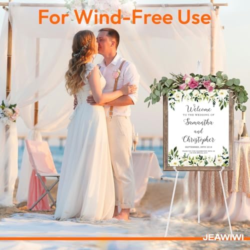 JEAWIWI 3 Pcs Lightweight Easel Stand, 66 Inch, White, with Portable Bags - Image 6