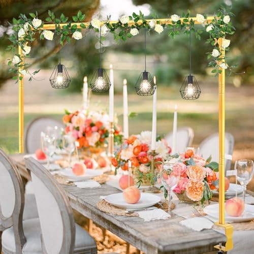 Antizz Over The Table Rod Stand with Clamps for Party Decoration Gold by Antizz