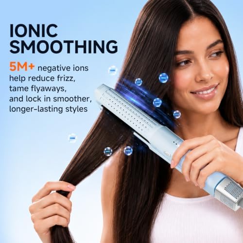 Tideway Hair Straightener,Dual Voltage 1" Ceramic Travel Flat Iron Cool Air - Image 3