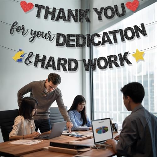 We Appreciate You Thank You for All You Do Banner, Thank You for You Dedication Hard Work Appreciation Party Decorations for Teacher Employee Staff Doctors Nurse Volunteer Soldier, Appreciation Week Office Party Decorations - Image 3
