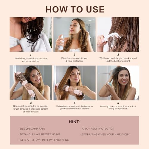 Big Size 1200W Dual Voltage Hot Air Brush Dryer for Long & Thick Hair - Image 6