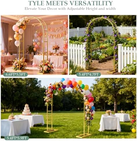 WellSign Wedding Arch 6.6FTx3.5FT Garden Trellis for Climbing Plants - Image 3