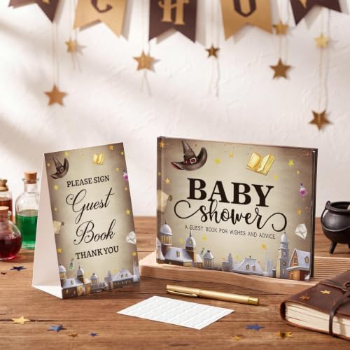 Fuyoooo Halloween Magical Witch Baby Shower Guest Book for Girl Boy - Image 2