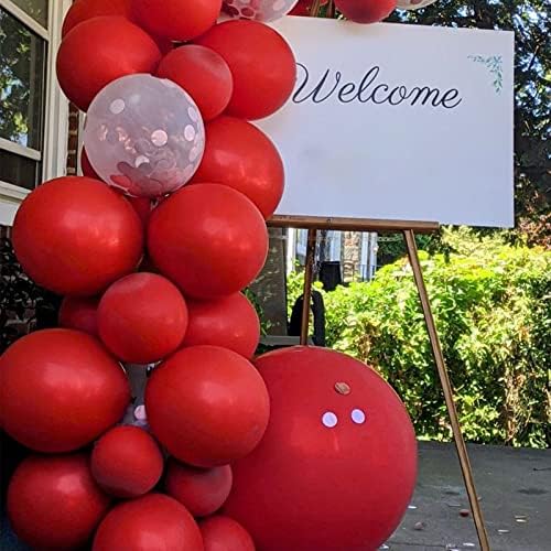 Voircoloria 130pcs Red Balloons Garland Arch Kit, 18 12 10 5 Inch - Image 6