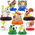 Sports Themed Party Decorations Kit - Honeycomb Centerpiece for Sports Birthday Party Decorations& Favors by Gatherfun