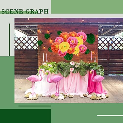 Canlierr 80 Pack Tropical Party Decorations Tissue Paper Hibiscus Palms Set - Image 5