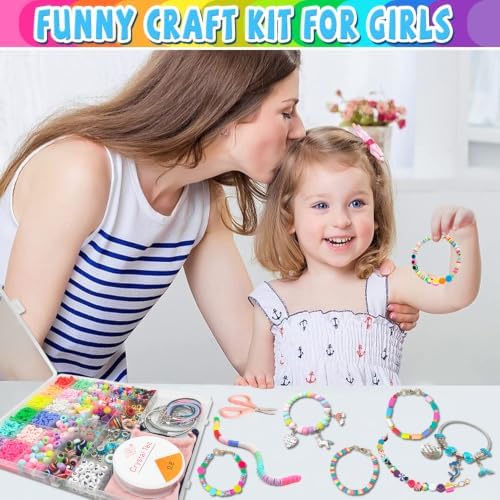 leitait Girls Toys Bracelet Making Kit -3400pcs Charm Jewelry Making Kit Supplies,Unicorn/Mermaid Crafts Birthday Christmas Gifts for Girls Ages 5 6 7 8 9 10 11 12 Years Old - Image 3