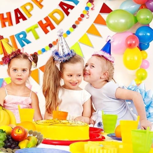 CANREVEL 3 PCS Pre-Strung 3D Happy Birthday Banner Decorations, Blue Orange - Image 7