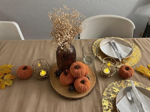 Disposable Gold Placemats Set of 50 Metallic Thin Mesh Round 13 Inch Foil Pressed Fall Table Mates Gold Charger Doilies for Dining Table Wedding Birthday Party Home Decoration - Image 2