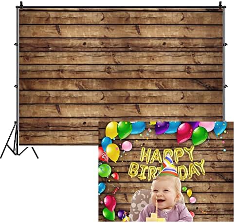 12x8ft Rustic Wood Backdrops for Photography Vintage Brown Worn Wooden Board Photography Background Baby Shower Birthday Wedding Backdrop Portrait Wallpaper Vinyl Photo Studio Props Large Size by Unknown