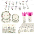 182pcs Spring Wildflower Party Decorations,Serves 30 by Unknown