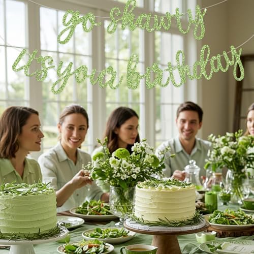 BEISHIDA Grass Green Pre-Strung Go Shawty It's Your Birthday Banner Decor - Image 5