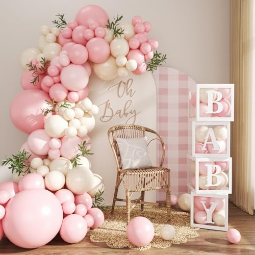 CROSSFINGERS Pink Baby Shower Decorations for Girls by CROSSFINGERS