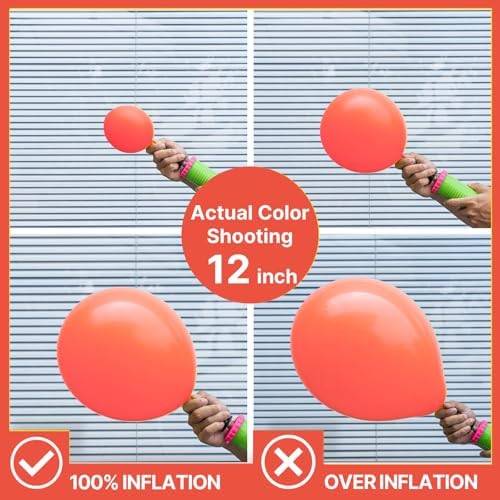 PartyWoo Coral Balloons 140pcs Pink Light Red Coral Color Different Sizes - Image 3