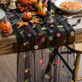 Artoid Mode Black Embroidery Daisy Gauze Table Runner 120 Inch 10FT by ArtoidMode