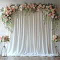 White Backdrop Curtains for Wedding Parties, 10x7FT Wrinkle Free Photo Backdrop Curtains for Wedding Birthday Party Baby Shower, Fabric Drape with Rod Pockets 5ft x 7ft, 2 Panels by Unknown