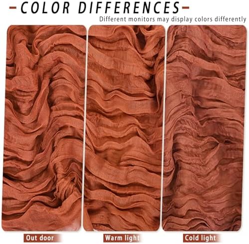 8 Pack Terracotta Cheesecloth Table Runner 17x108 inch Boho Gauze Cheese Cloth Table Runners for Wedding Party Baby Bridal Shower Home Decor - Image 5