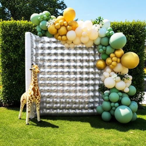 Inflatable Photo Booth Wall –8.2X8.2X4FT Portable Backdrop with LED Lights, Easy Setup for Parties, Weddings, Birthdays & Events – Silver - Image 5