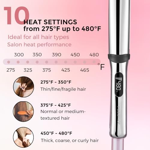 Rozamor Professional 1.25 Inch Titanium Flat Iron, Straightener & Curler - Image 3