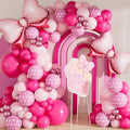 Pink Mouse Balloon Garland Arch Kit, Girls Birthday Decorations by Haolongfa