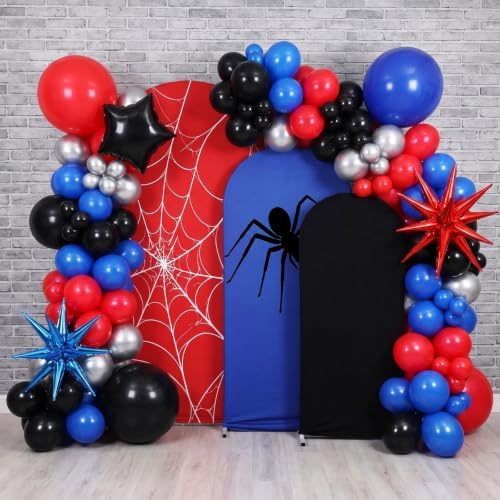 137 Pcs Spider Web Theme Party Decoration Kit for Birthday Party by Hillsuren