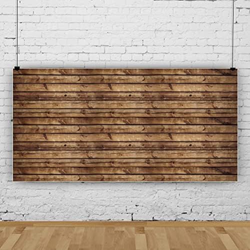 20x10ft Seamless Wood Backdrops for Photography Rustic Grunge Worn Brown Wooden Backdrop Banner Decorations Vintage Wood Board Photography Background Photo Studio Props - Image 2