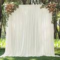 30x10ft Wrinkle Free Ivory Backdrop Curtain for Parties Soft Fabric Drapes Wedding Ivory Curtain Backdrop for Birthday Party Decorations Background for Photography 5x10ft,6 Panels by ESGOTBME