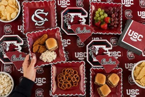 South Carolina Party Decor Gamecocks Plates Napkins Tablecloth 37 Pc - Image 2