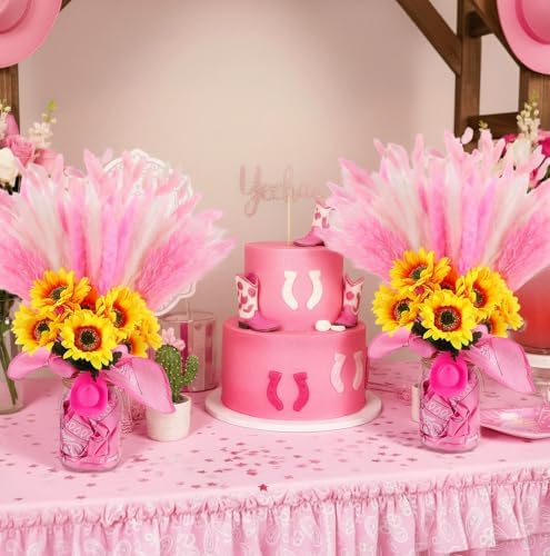 Wonderjune 135 Pcs Western Cowboy Table Centerpieces Party Decor, Pink - Image 5