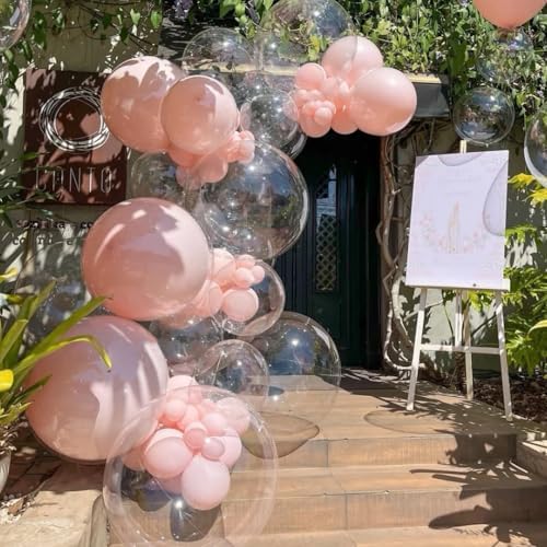 Voircoloria 105pcs Clear Party Latex Balloons, 12inch - Image 5