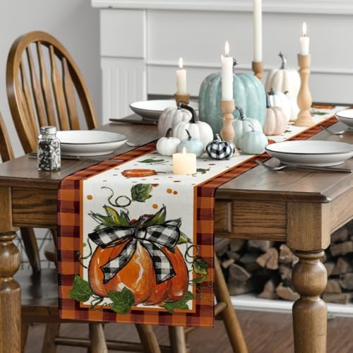 Artoid Mode 210 GSM Fall Table Runner Home Party Decor 13x72 Inch - Image 3