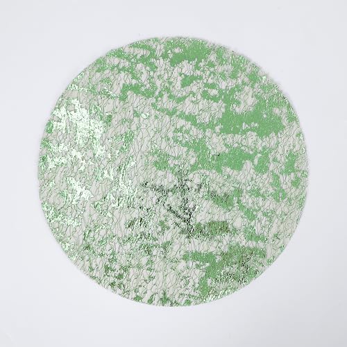 24 Pcs Sage Green Placemats Round Disposable Glitter Charger 13" by Snowkingdom