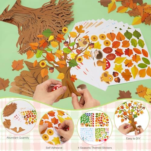 32 Set Seasonal Trees Craft Kits Make Your Own Four Seasons Tree Decoration - Image 3