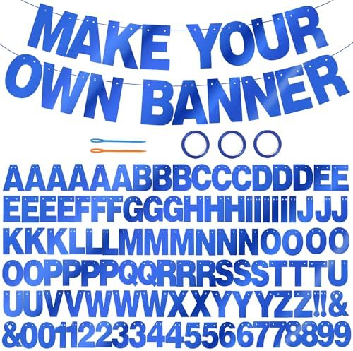 BEISHIDA Double-sided Blue 116PCS A-Z DIY Letter Custom Banner Party Decor by Beishida