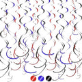 BEISHIDA 24Pcs Red Blue Black Hanging Swirls Spider Theme Birthday Supplies by Beishida
